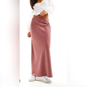 Satin bias skirt